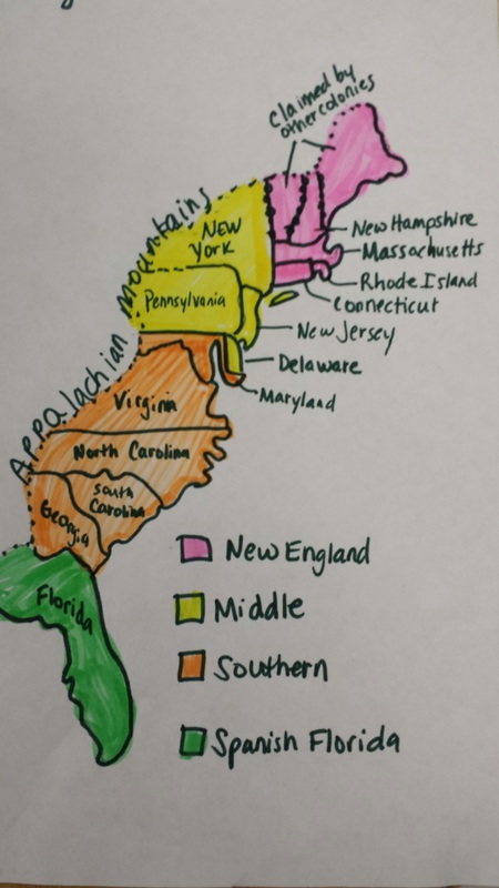 new england middle and southern colonies comparison chart